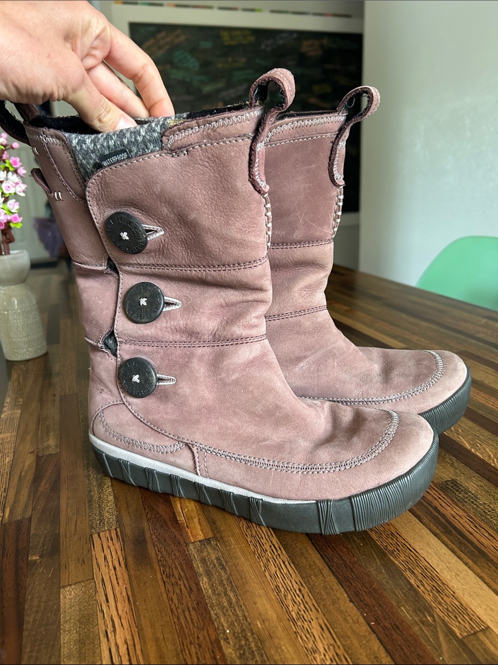 Merrell Waterproof Suede Tempest High Winter Boots in Huckleberry - Women’s 9